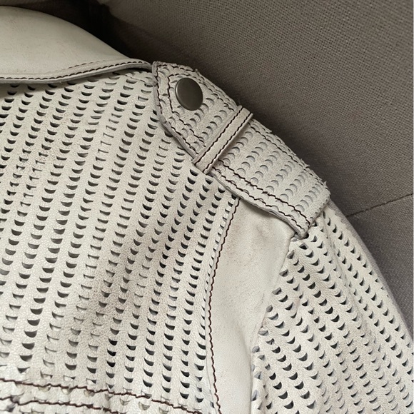 Jakett New York Josey Perforated Washed Leather Moto Biker Jacket Size S NWT - Picture 10 of 11